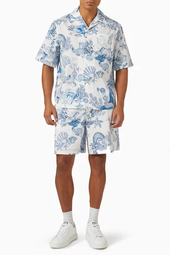 Coral Theatre Shirt in Cotton Poplin