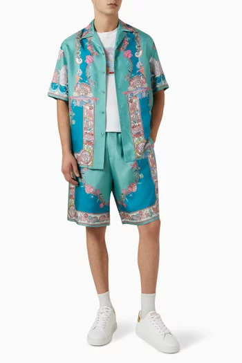 Coral Theatre Shirt in Silk Twill