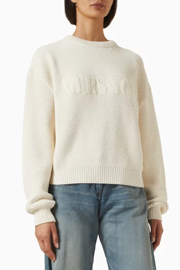 Logo Sweater in Cotton-knit