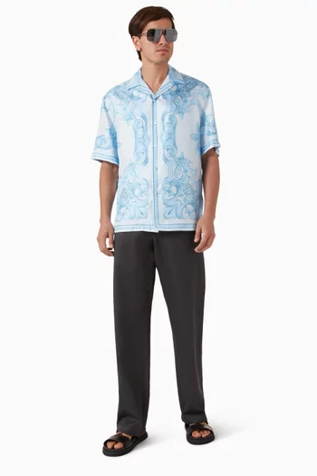 Architectural Baroque Shirt in Silk Twill