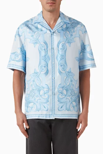 Architectural Baroque Shirt in Silk Twill