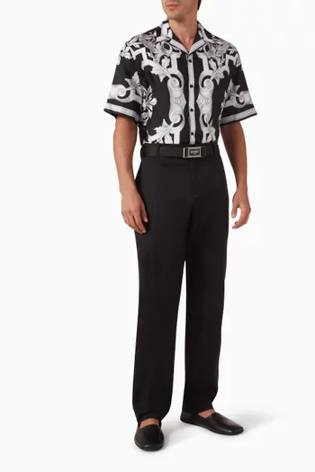 Architectural Baroque Shirt in Silk Twill
