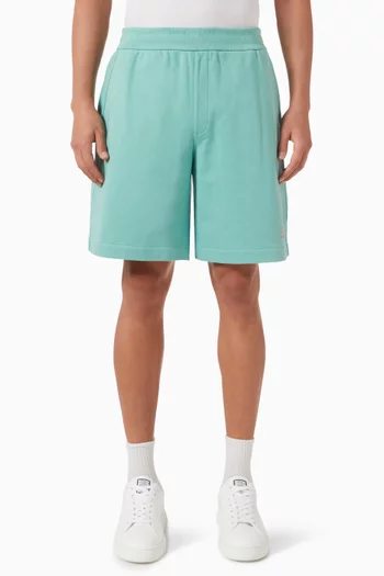 Medusa Embroidered Sweatshorts in Cotton Jersey