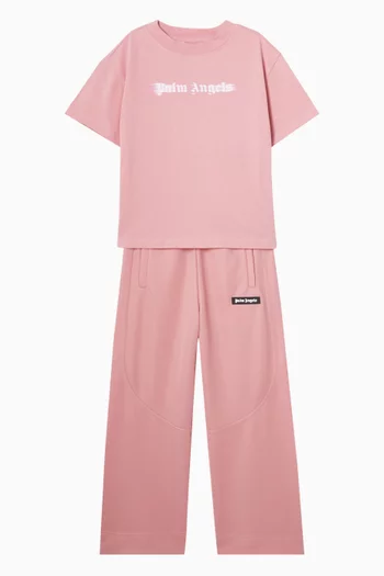 تي شيرت‏ بطبعة شعار الماركة  بتصميم غير واضح قطن