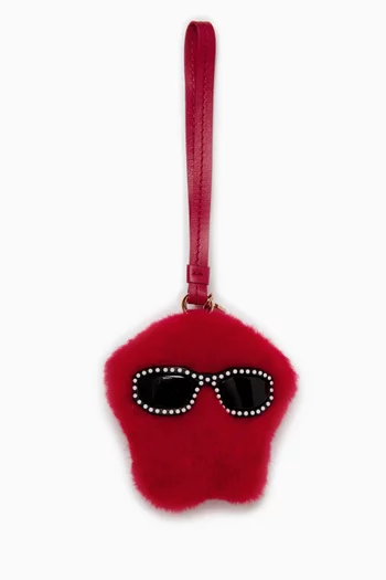 XL Bag Charm in Shearling