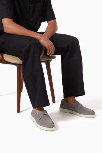 Giuliano Greca Loafers in Suede