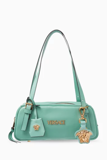 La Medusa Charm Keychain in Leather