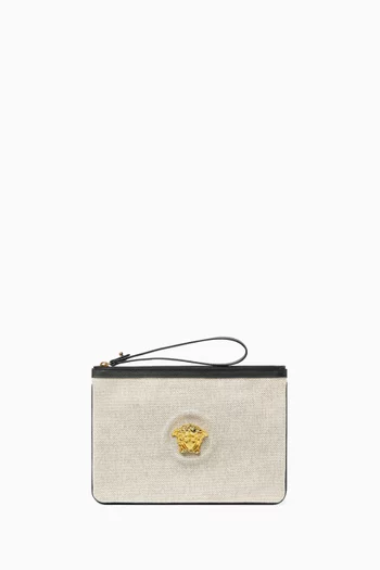 La Medusa Zip Pouch in Canvas