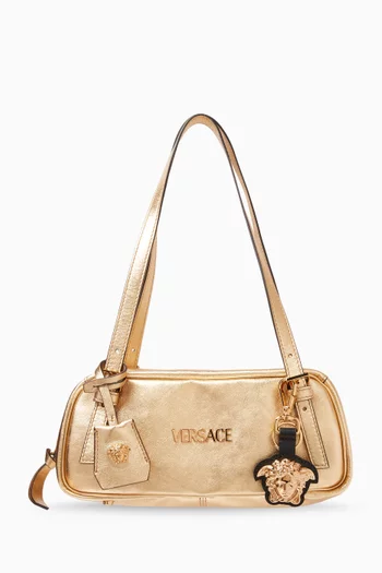 La Medusa Charm Keychain in Leather