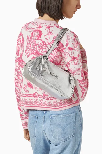 Tag Bowling Bag in Metallic Leather