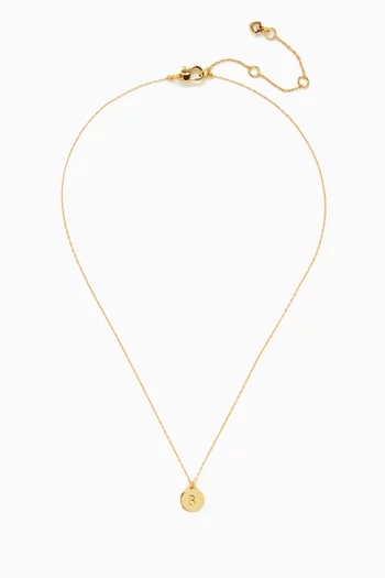 Mini B Pendant Necklace in Gold-plated Metal