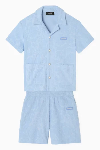 Barocco Jacquard Shorts in Towelling