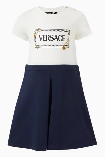 Safety-pin Logo T-shirt Dress in Cotton-fleece