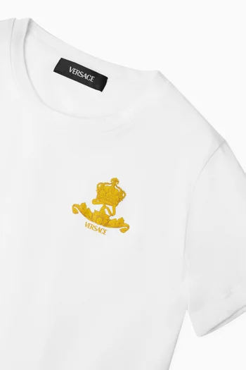 Logo Crest T-shirt in Cotton