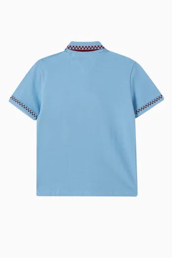 90s Vintage Logo Polo Shirt in Cotton-piqué