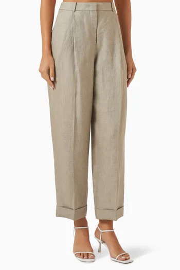 Relaxed-fit Pants in Linen