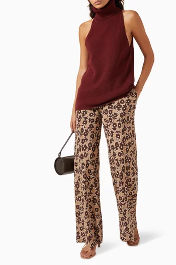 Printed Pants in Silk