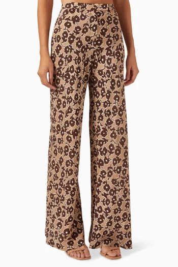 Printed Pants in Silk