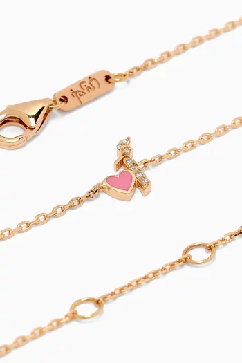 Tiny Bling Arabic Letter "Alef" Diamond Bracelet in 18kt Gold
