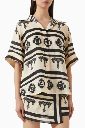 La Creciente Shirt in Linen