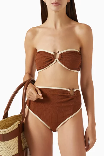 Susurro Del Agua Bikini Briefs in Crinkle Lycra