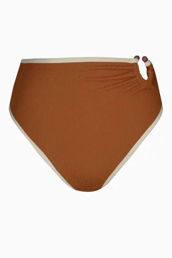 Susurro Del Agua Bikini Briefs in Crinkle Lycra