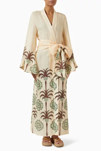 Boa Whisper Kimono in Linen