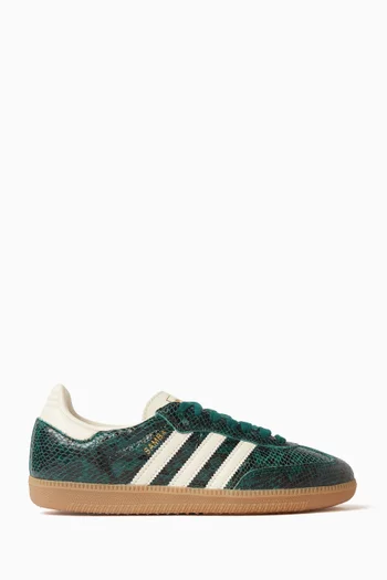Samba OG W Low Top Sneakers in Snakeskin-print Leather