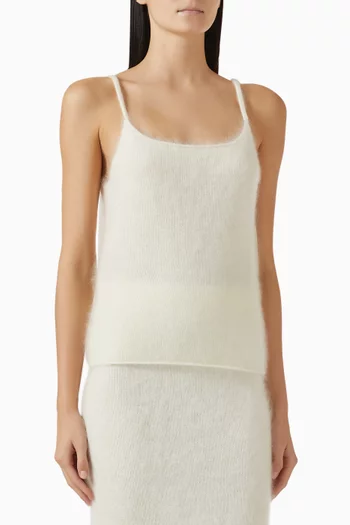 Brushed Singlet Top in Cashmere
