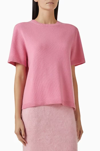 تي شيرت بقصة فضفاضة نسيج كشمير