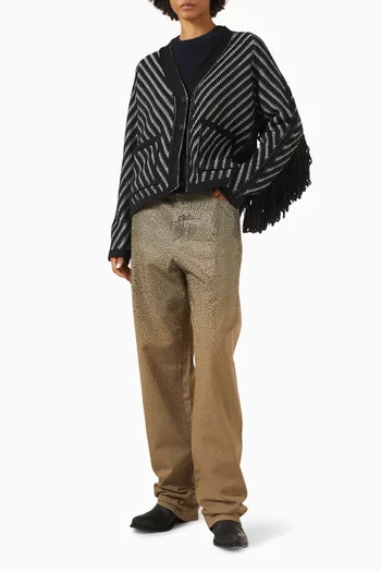 كارديغان أوليديا بشرّابات صوف وجاكار