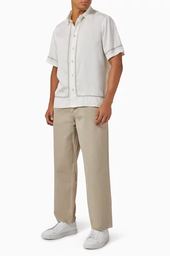 Dalton Embroidered Shirt in Rayon