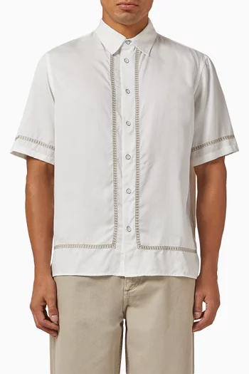 Dalton Embroidered Shirt in Rayon