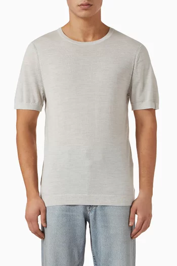 تي شيرت منسوج أولتون صوف منسوج