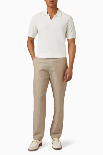 Zuma Johnny Polo Shirt in Herringbone Knit