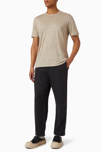 Tapered Pants in Linen