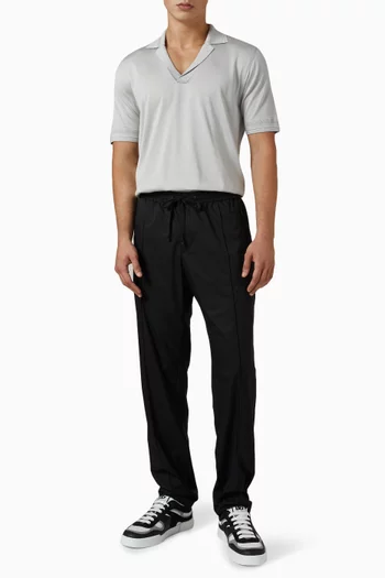 Polo Shirt in Silk Satin