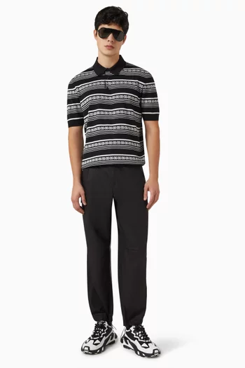 Logo Polo Shirt in Silk Knit