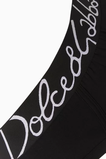 Script Logo Mid-rise Briefs in Stretch Jersey