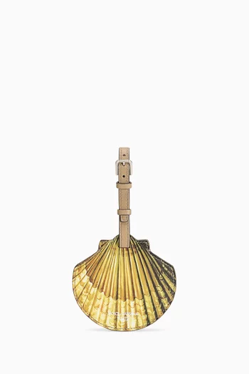 Shell Keyring in Leather