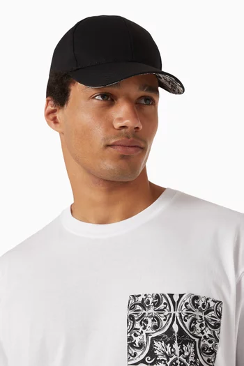 Majolica-print Baseball Cap in Cotton-drill