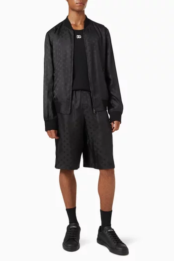 Jacquard Logo Jacket in Silk