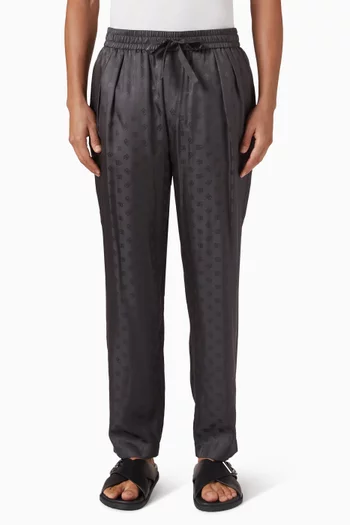 Jacquard-logo Pants in Silk