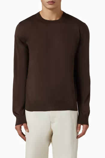 Crewneck Sweater in Silk Knit