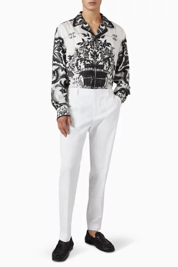 Tapered Pants in Poplin