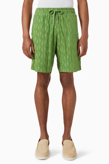 Augusto Jacquard Shorts in Cotton-blend Terry