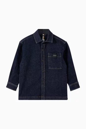 Logo Long-sleeve Shirt in Denim
