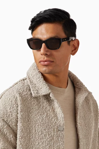 Birdie Square Sunglasses in Recycled Acetate
