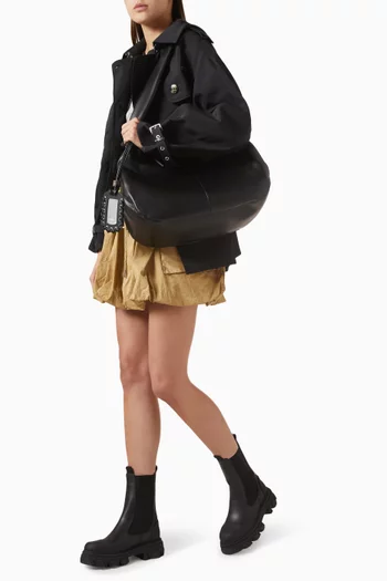 Medium Bou Hobo Bag in Recycled Leather