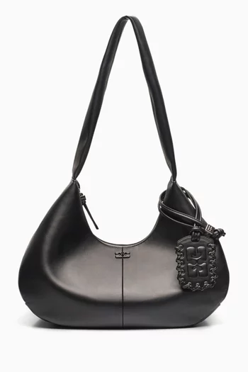 Medium Bou Hobo Bag in Recycled Leather